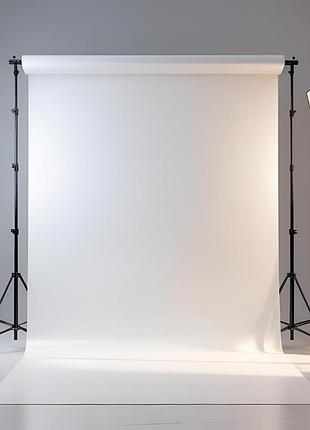 Белый виниловый фотофон 160 х 250 см для фотосъемки, матовый фотофон белый 1,6 х 2,5 м