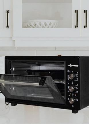 Электродуховка для выпечки sea breeze sb-0701 объём 38 л мощность 1420 вт бытовая настольная для дома черная