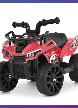 Дитячий електроквадроцикл на акумуляторі з пультом радіокерування bambi racer m 6297 для дітей 3-8 років рожевий