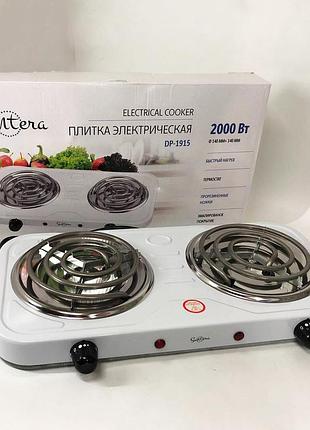 Плита электрическая настольная дисковая на две конфорки, бытовая плита настольная lz-14