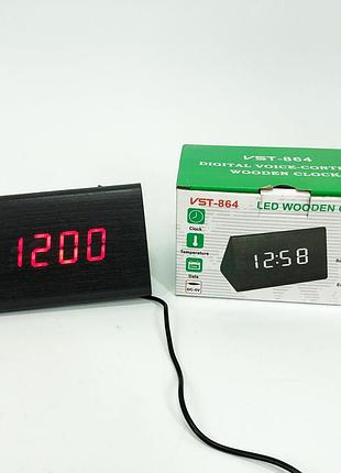 Лед часы настольные vst-864, настольные часы с функцией подсветки классные tf-74