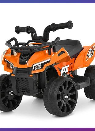 Дитячий електроквадроцикл на акумуляторі з пультом радіокерування bambi racer m 6297 для дітей 3-8 років помаранчевий