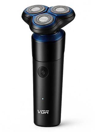 Аккумуляторная бритва с фирменным лезвием vgr v-325, профессиональная электробритва бритва для бороды ld-92