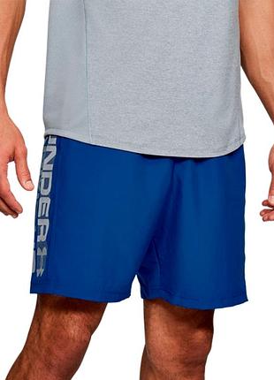 Мужские уникальные спортивные шорты under armour с крупным лого оригинал