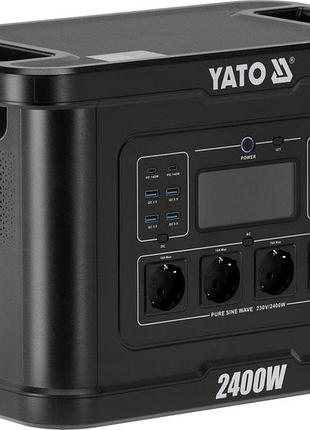 Портативна станція yato: акумулятор lifepo4, потуж- 2,4 квт макс. 4,5 квт, порти: 230v ac / usb [1]