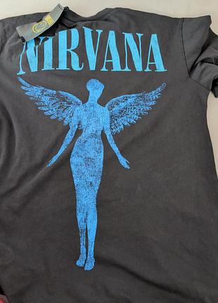 Чорна футболка nirvana xs-s