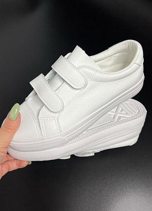 Кеди jong golf шкіряні білі та чорні