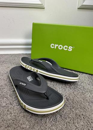 Crocs flip bayaband charcoal чоловічі крокси вʼєтнамки