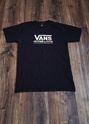 Мужская уникальная футболка vans с крупным лого оригинал