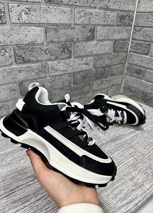 Кроссовки jong golf для девочек черно-белые 37