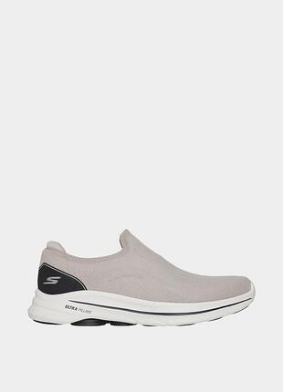 Мужские слипоны skechers / оригинальные слипоны серого цвета