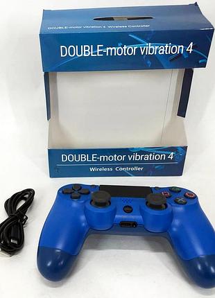 Джойстик doubleshock для pps 4, беспроводной игровой геймпад ps4/pc аккумуляторный джойстик. цвет синий