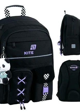 Рюкзак школьный kite education panda love k26-584m-2