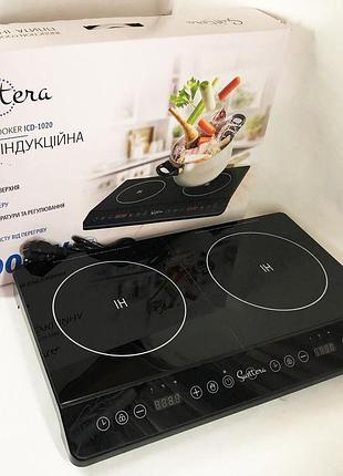 Индукционная электрическая варочная плита suntera icd-1020 2000вт, индукционная плитка настольная ia-71