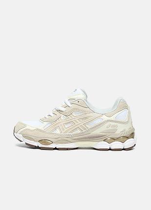 Мужские кроссовки asics gel-nyc white/ feather grey
