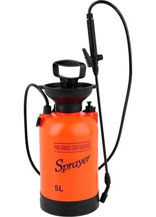 Оприскувач ручний sprayer з баком 5 л, шланг- 130 см і подовжувач, зона обробки- 3 м, тиск- 0,2 mpa