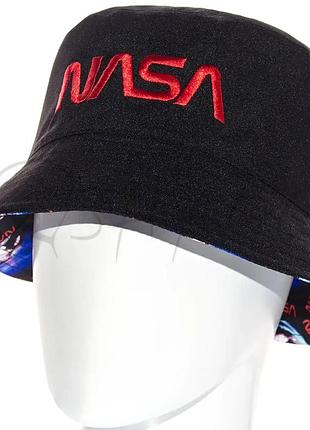 Панама двухсторонняя из хлопковой ткани стильная модная универсальная nasa subp22803 черный