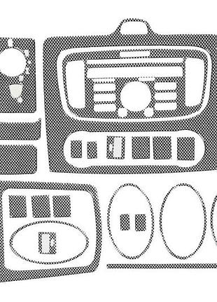Накладки на панель clima (maxi-set, карбон) для ford focus ii 2008-2011 рр