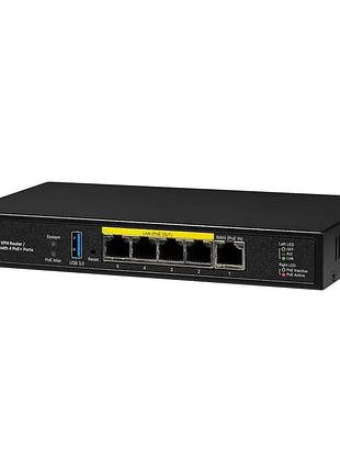 Контролер точок доступу ap / гігабітний vpn-маршрутизатор cudy c200p з 4 портами poe+ (73-00668)