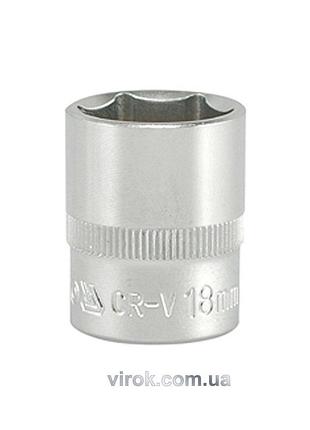 Головка торцевая 6-гранная yato : квадрат 3/8", м=18 мм, l=30 мм [12/120/240]