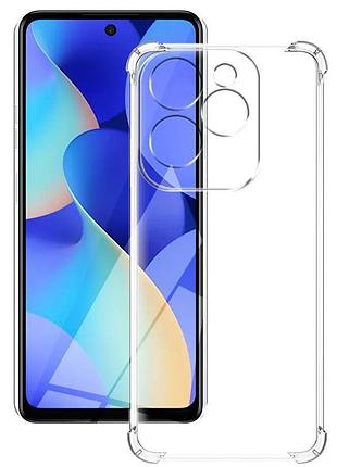 Tpu чохол getman ease logo посилені кути full camera для infinix hot 40i / spark go 2024 / spark 20 безбарвний (прозорий)