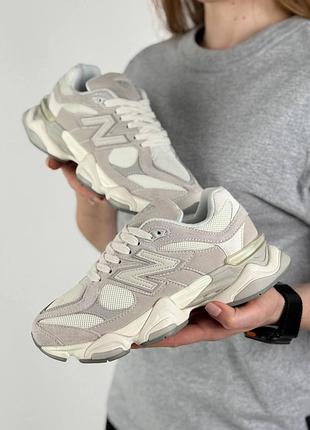 Женские кроссовки new balance 9060 light grey white