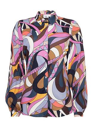 Desoto-качественная немецкая рубашка в принт стиль emilio pucci, р.-38