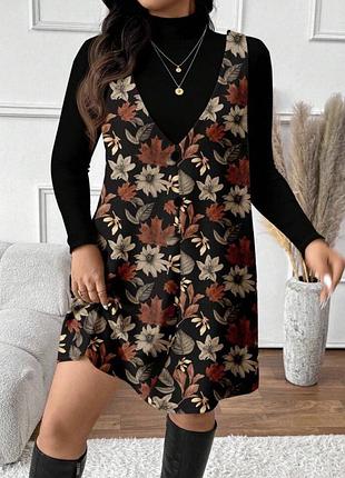 Сарафан в квітковий принт shein 4xl