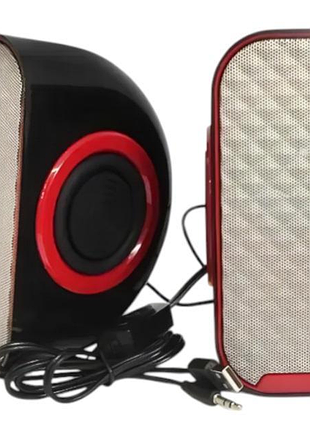 Компьютерные колонки ft-188 2.0 6 вт usb черные для пк и ноутбука