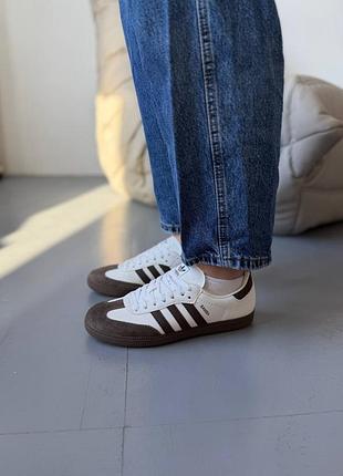 Adidas samba white brown