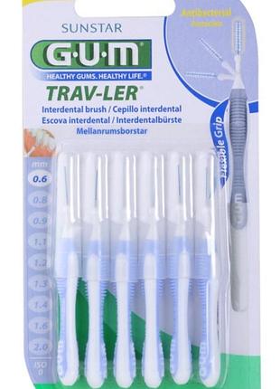 Gum trav-ler міжзубні йоржики 0.6 мм, 6 штук