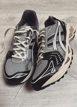 Мужские кроссовки gel-kayano 14 black silver▪️