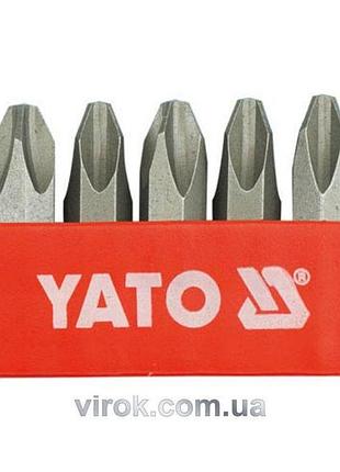 Отверточные вставки до ударных отверток yato: крестовая шлица: ph3 х 36 мм, hex ø= 5/16". 5 шт [10/10]