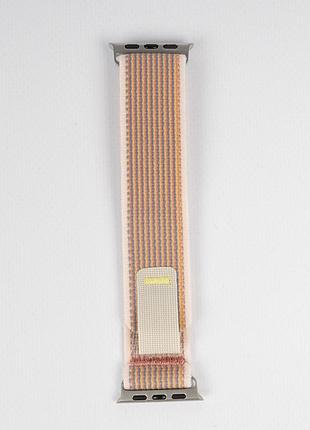 Ремешок светлый для apple watch trail loop с beige. размер: 38-41. нежность и элегантность! светло-розовый в мелкую полоску