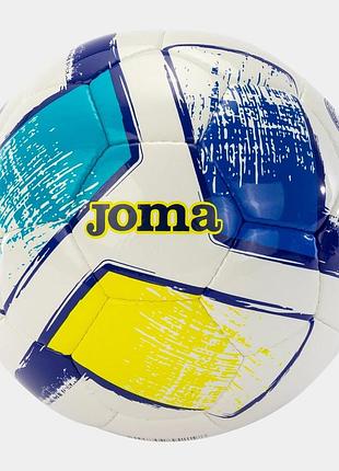 Мяч футбольный joma dali ii белый, синий, желтый уни 4 400649.216.4