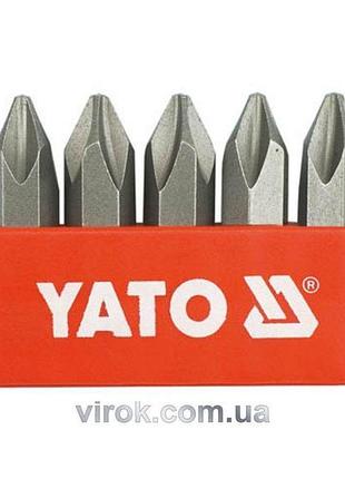 Отверточные вставки до ударных отверток yato: крестовая шлица: ph2 х 36 мм, hex ø= 5/16". 5 шт [10/10]