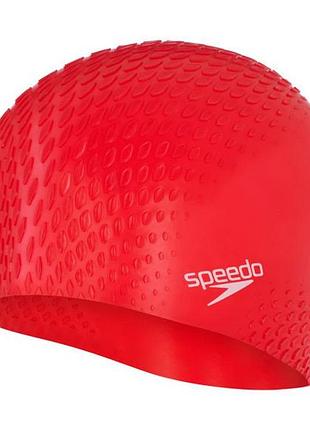 Шапочка для плавания speedo bubble active + cap au красный уни osfm 8-139546446