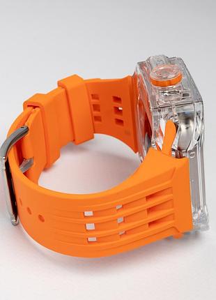 Кейс для часов, корпус пластиковый для apple watch (49 mm), чехол с ремешком luxary watch case для умных часов orange