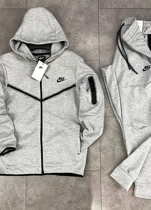 Спортивный костюм nike tech fleece серый