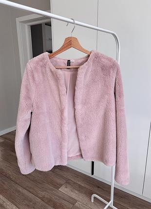 Шуба жіноча h&m рожева