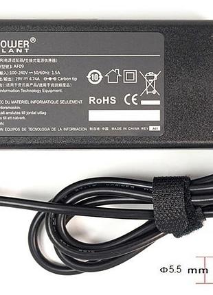Блок питания для ноутбуков powerplant asus 220v, 19v 90w 4.74a (5.5*2.5)