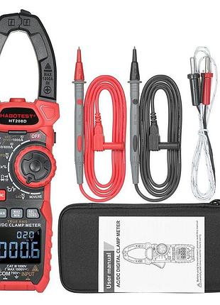 Зажимной измеритель habotest dc1000v/1000a, ac750v/1000a (ht208d)