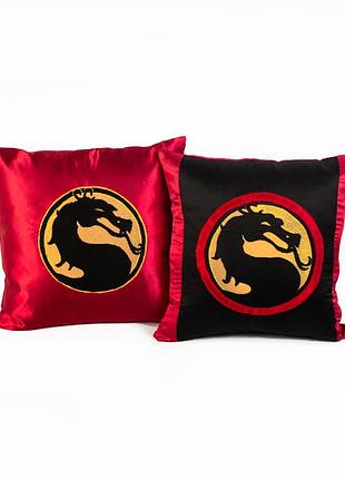 Набір подушок декоративних ручної роботи мортал комбат, дракон mortal kombat