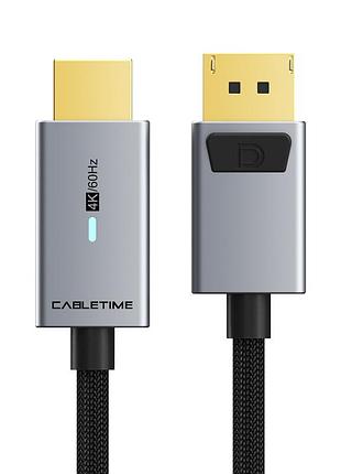 Кабель cabletime displayport (m) - hdmi (m), 4k/60hz, 3 м (cd30n)