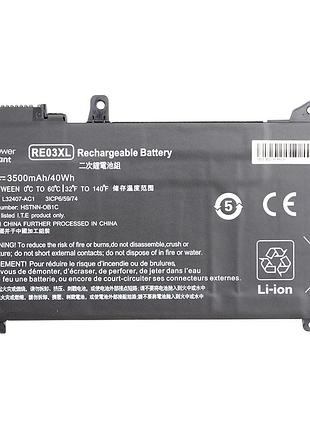 Аккумулятор powerplant для ноутбуков hp probook 440 g6 (re03xl, hstnn-0b1c) 11.55v 3500mah