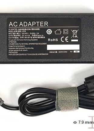 Блок питания для ноутбуков powerplant ibm/lenovo 220v, 20v 90w 4.5a (7.9*5.5)