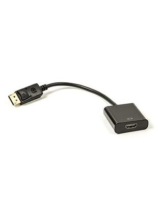 Кабель-переходник powerplant hdmi - displayport, 0.15м, черный