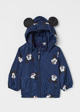 Куртка на флисике ветровка для мальчика mickey mouse h&amp;m сша