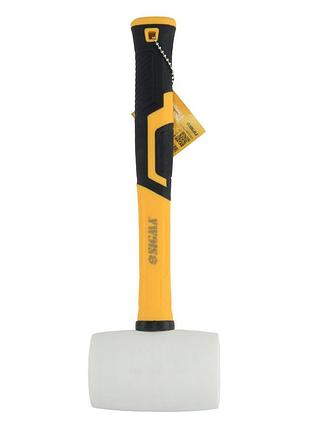Киянка гумова біла 450 г фібергласова ручка sigma (4317301)