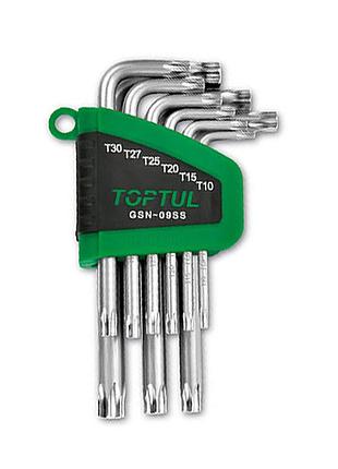 Г-образные ключи torx t10-t50 9ед. (gaal0913) toptul gsn-09ss